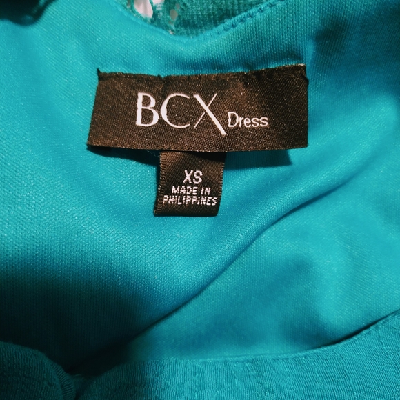 Aqua blue green thick strap BCX dress - Picture 3 of 3